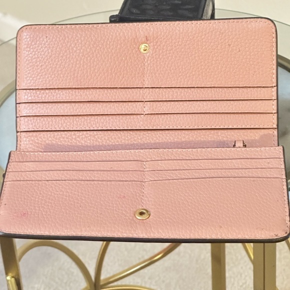 Tory Burch Robinson Snap Continental Wallet – Yellow & Blush Pebbled Leather - Picture 8 of 8